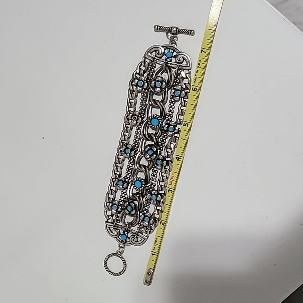 None Mexican Bracelet with aqua stones - Picture 6 of 9